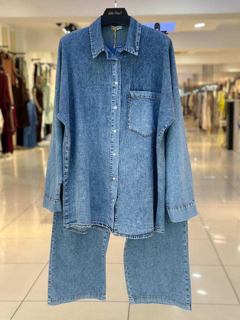 “Modest Sparkle Denim Co-Ord”