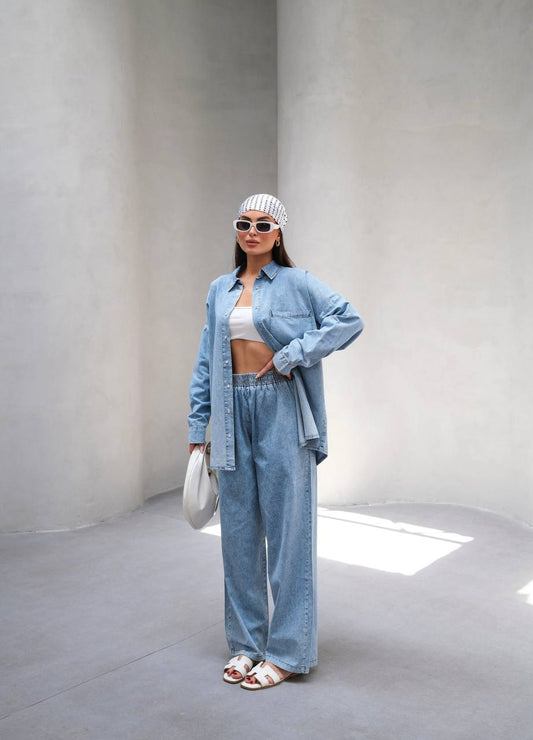 “Modest Sparkle Denim Co-Ord”